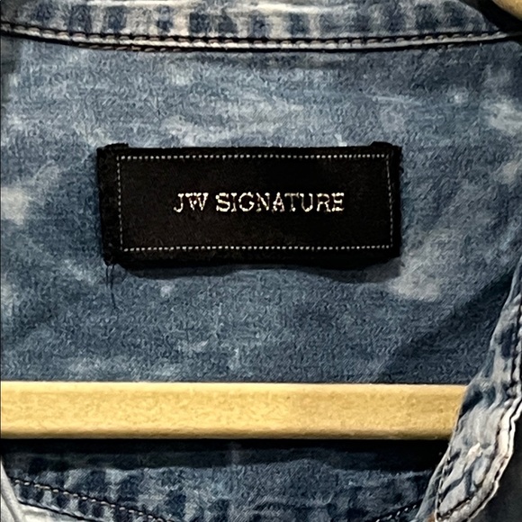 JW Signature Blue Denim shirt dress - Picture 2 of 12